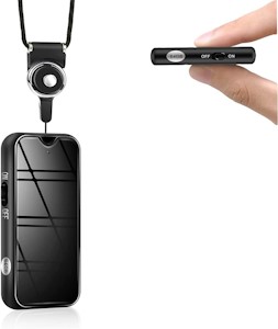 64GB Mini Diktiergerät mit Starkem Magnet, Digitales Aufnahmegerät mit Sprachaktivierung & OTG, 1536Kbps HD-Stereo, 388 Stunden Aufnahmezeit, MP3 Voice Recorder für Vorlesung, Meeting & Interview