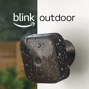Blink Outdoor – kabellose, witterungsbeständige HD-Überwachungskamera mit zwei Jahren Batterielaufzeit, Bewegungserfassung und Privatzonen, funktioniert mit Alexa | 1 Kamera 
