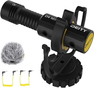 Deity V-Mic D4 Mini - Kamera-Mikrofon mit Shock Mount, leichtes Shotgun-Mikrofon perfekt für Vlog Pocket Cam DSLR-Kamera, Aufnahme YouTube, Interview, Videokonferenz, Podcast, Sprachdiktat 
