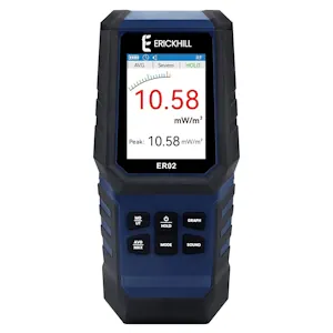 ERICKHILL EMF Messgerät ER-02, EF/MF/RF-Prüfung, wiederaufladbarer magnetfeld , digitaler/Grafik-Dual-Interface-Strahlungsdetektor, digitaler LCD-Bildschirm, für Zuhause, Büro, Outdoor 
