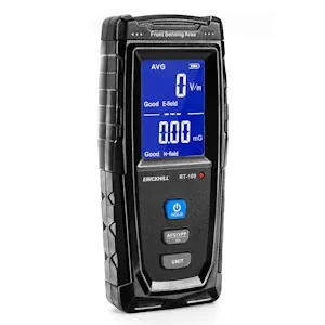 ERICKHILL EMF-Messgerät, digitaler Strahlungsdetektor für elektromagnetische Felder Handgehaltener LCD-EMF-Detektor wiederaufladbarer für Heim-EMF-Inspektionen, Büro, Outdoor 