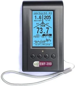 Fortschrittliche elektromagnetische Mehrfeld Strahlung EMF-390 3-in-1 EMF ELF RF HF meter Messgerät Mobilfunkmasten Detektor Datenlogger 