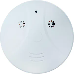 KOBERT GOODS Überwachungs-Kamera SM01 Decken Rauchmelder-Attrappe mit 2 Megapixel Mini-Kamera 1280x960p für Foto Ton & Video-Aufnahmen inkl Bewegungs-Erkennung und Fernbedienung [Energieklasse B]