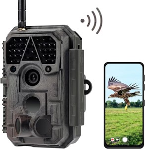 Meidase P100 Wildkamera WLAN mit App 32MP H.264 1296P, 27M Infrarot Nachtsicht Bewegungsmelder Wildtierkamera WiFi Handyübertragung, IP66 Wasserdicht, 0,1s Schnelle Trigger 