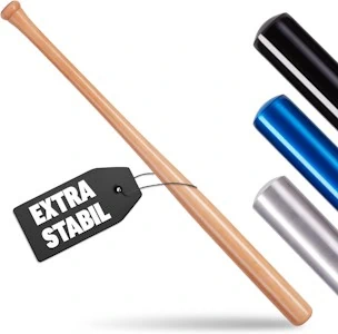 NAJATO Sports Baseballschläger – Baseballschläger aus Holz oder Aluminium – Robuster Baseballschläger mit rutschfestem Griff – 81 cm lang