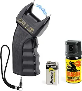 PTB Elektroschocker 200.000 Volt inkl. Batterie & Pfefferspray 